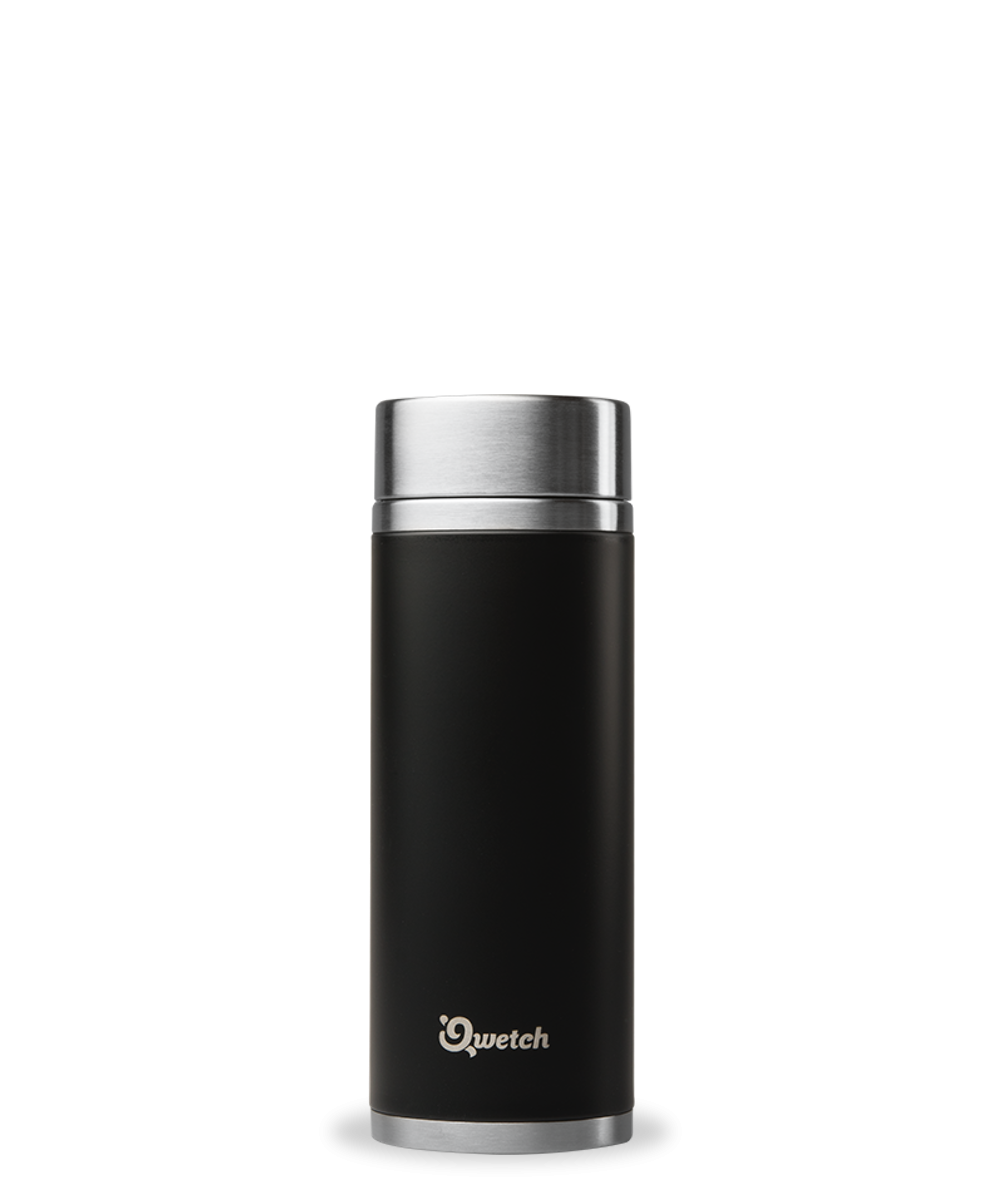Black Qwetch Insulated Stainless Steel tea mug - 300ml