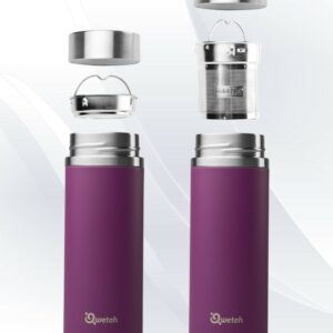 Purple Qwetch Insulated Stainless Steel tea mug - 300ml