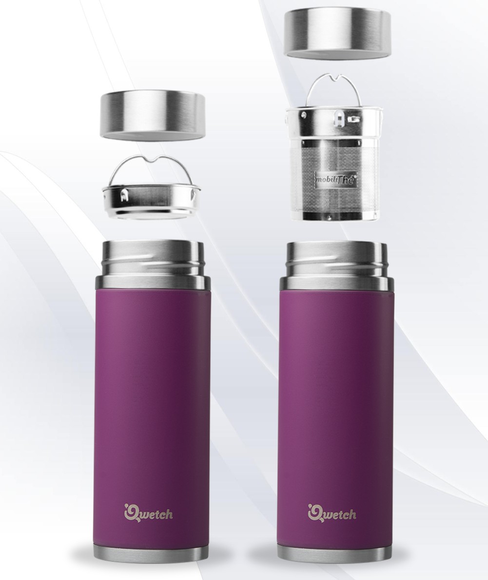 Purple Qwetch Insulated Stainless Steel tea mug - 300ml