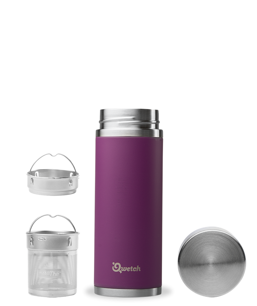Purple Qwetch Insulated Stainless Steel tea mug - 300ml