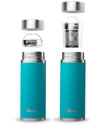Blue turquoise Qwetch Insulated Stainless Steel tea mug - 300ml