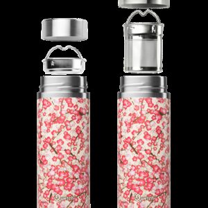 White Red Washi Qwetch Insulated Stainless Steel tea mug - 300ml